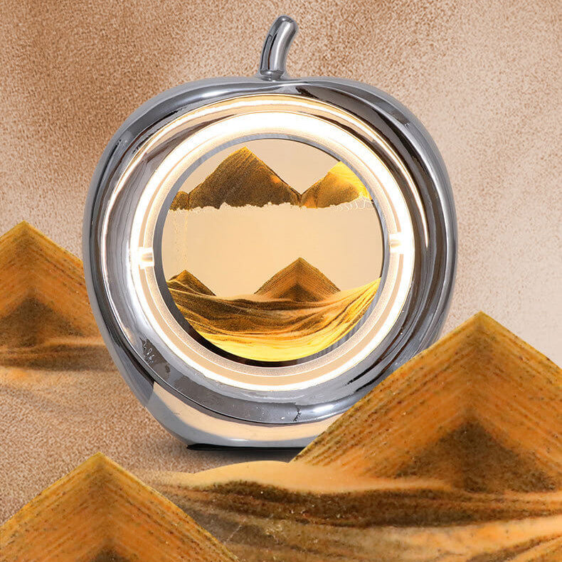 Creative Apple Quicksand Painting Decorative Ambient LED Table Lamp