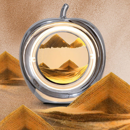 Creative Apple Quicksand Painting Decorative Ambient LED Table Lamp