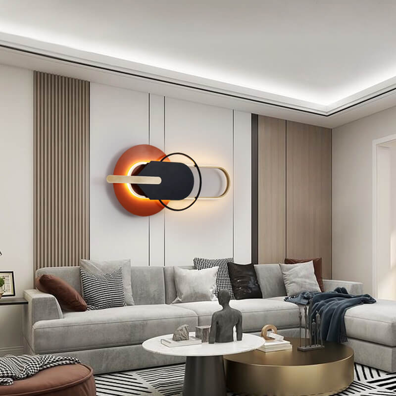 مصباح حائط LED هندسي دائري فاخر من Nordic Light 
