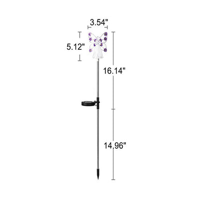 Modern Creative Flower Angel Decorative Solar Outdoor Lawn LED Garden Ground Insert Landscape Light