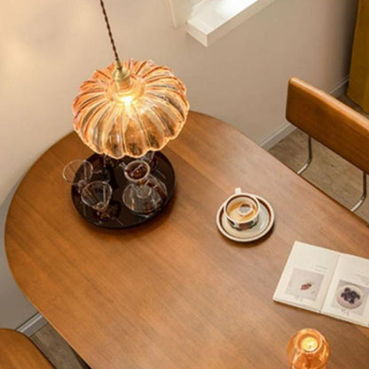 Traditional Vintage Elliptical Pine Ash Wood Stainless Steel Dining Table For 4 Seats