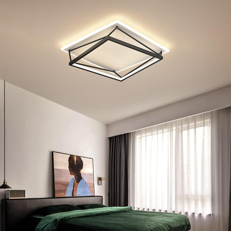 Nordic Minimalist Geometric Art LED Flush Mount Ceiling Light