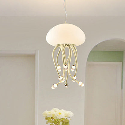 ثريات LED حديدية أكريليكية معاصرة على شكل قنديل البحر لغرفة النوم 