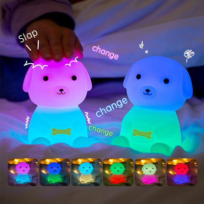 Creative Silicone Puppy LED Night Light Table Lamp