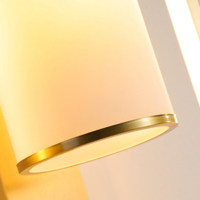 مصباح حائط LED بتصميم عقدة حلقية من النحاس الصيني الحديث 