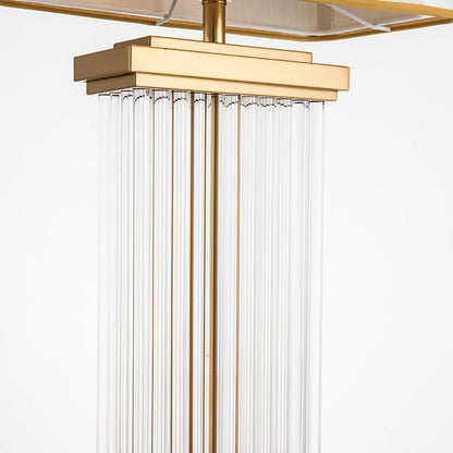 Modern Chinese Square Hardware 1-Light Table Lamp