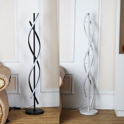 Minimalist 1-Light Spiral LED Standing Floor Lamps