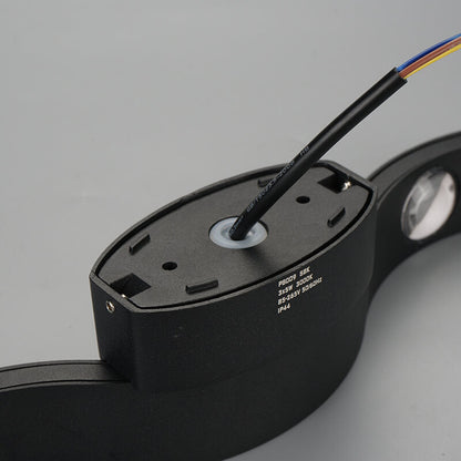 モダンでクリエイティブなウェーブカーブアクリルアルミLEDウォールスコンスランプ