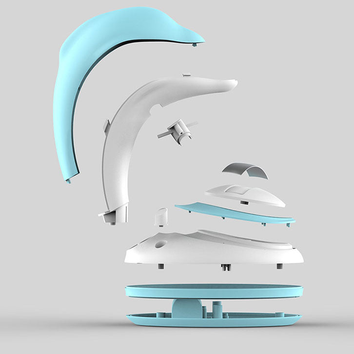 Creative Dolphin Projection Rainbow LED USB Night Light Table Lamp