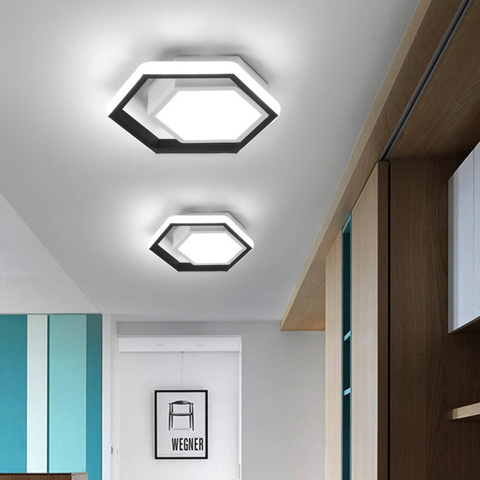 مصباح سقف LED بتصميم هندسي سداسي الشكل بتصميم حديث وبسيط 