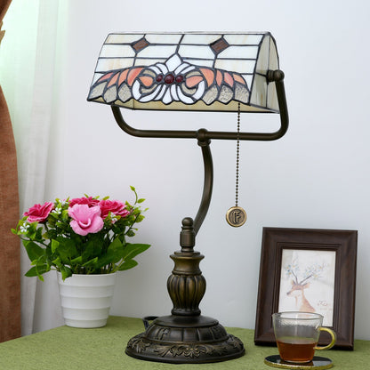Traditional Tiffany Angel Wings Stained Glass Resin Iron 1-Light Table Lamp For Living Room