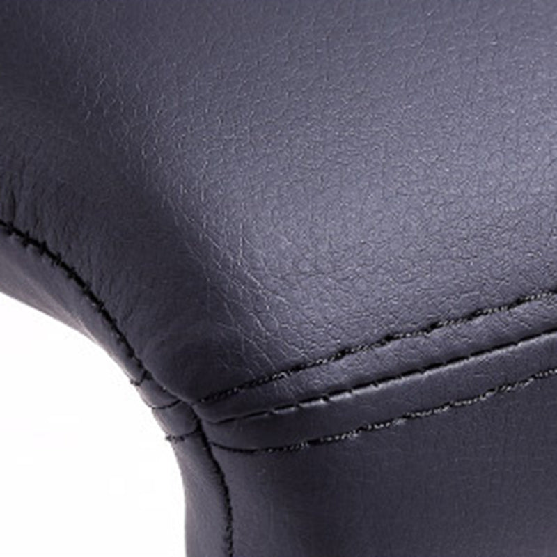 Modern Minimalist U-Shaped Chassis Rectangle PU Leather Titanium Gold Silver-Plated Dining Chair Backrest Armless For Dining Room