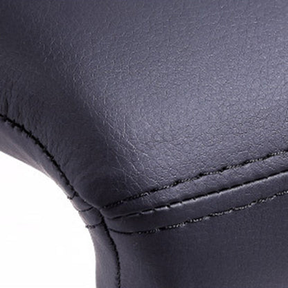 Modern Minimalist U-Shaped Chassis Rectangle PU Leather Titanium Gold Silver-Plated Dining Chair Backrest Armless For Dining Room