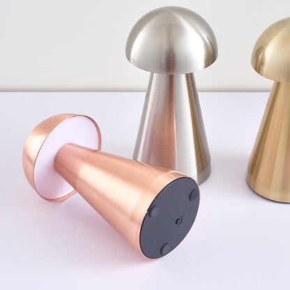Modern Light Luxury Creative Wrought Iron Mushrooms USB LED Table Lamp
