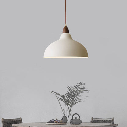 Modern Minimalist Round Dome Pot Lid Hardware 1-Light Pendant Light For Living Room