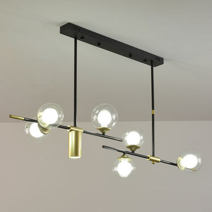 Modern Minimalist Round Ball Glass Iron LED Chandelier