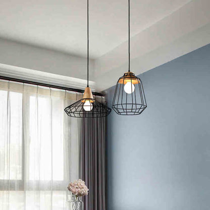 Scandinavian Minimalist Willow Iron 1-Light Pendant Light