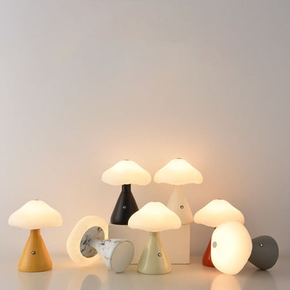 Contemporary Scandinavian Creative Mushroom Cloud Acrylic Hardware Touch LED Table Lamp For Bedroom