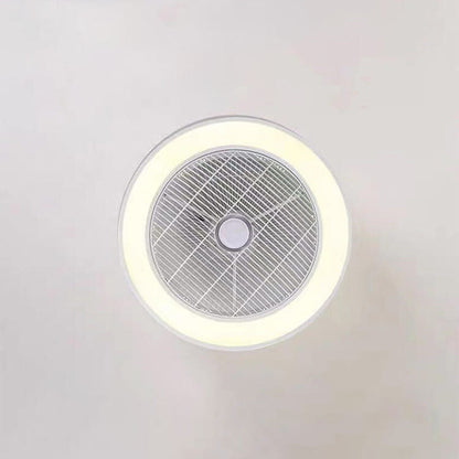 مروحة سقف LED مدمجة بتصميم المجرات الدائرية البسيطة النوردية 