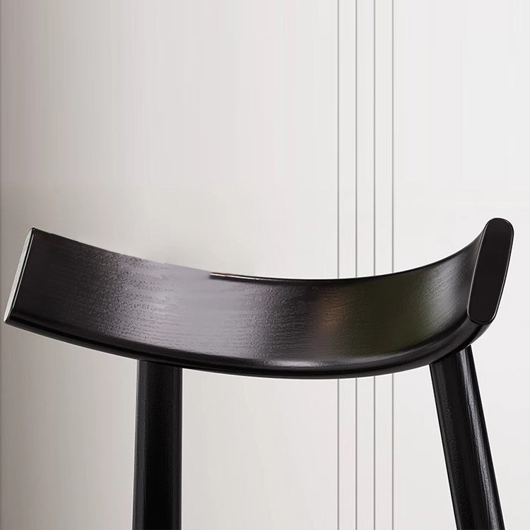 Contemporary Nordic Square Upholstered Curved Microfiber Leather Wood Dining Chair Backrest For Dining Room