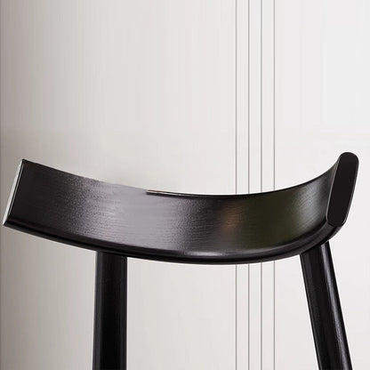 Contemporary Nordic Square Upholstered Curved Microfiber Leather Wood Dining Chair Backrest For Dining Room