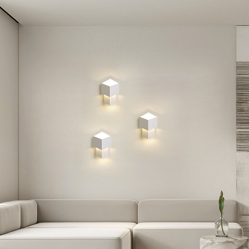 Modern Cream Style Simple Square LED Wall Sconce Lamp