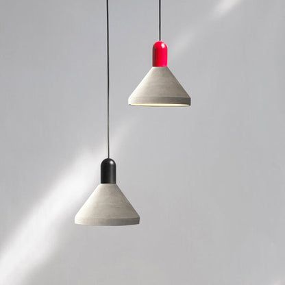 Industrial Style Solid Wood Cement 1-Light Pendant Light