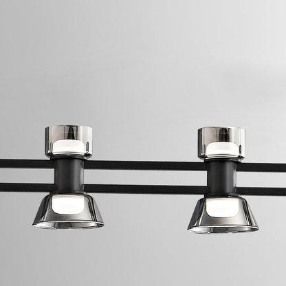 Modern Minimalist Long Copper Glass LED Island Light Pendant Light For Dining Room