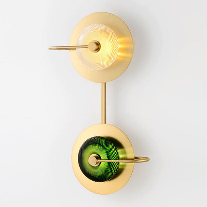 Modern Luxury Iron Glass Round LED Wall Sconce Lamp For Bedroom