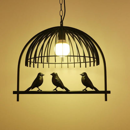 Modern Creative Bird Cage 1-Light Pendant Light