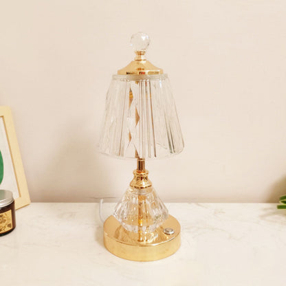 Modern Luxury Crystal Glass Diamond Base LED Table Lamp