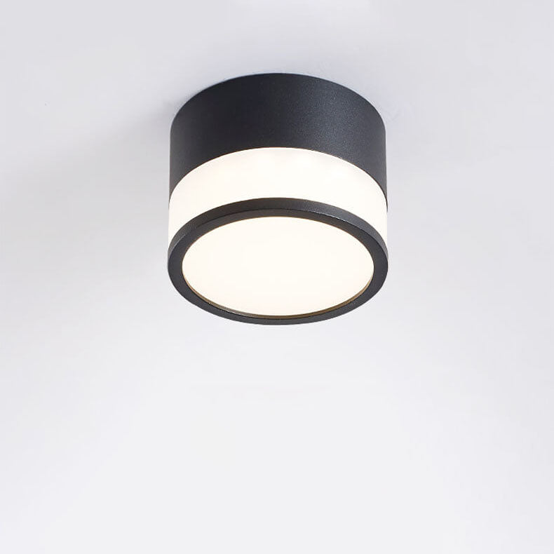 Modern Solid Color Cylinder Aluminum LED Flush Mount Light