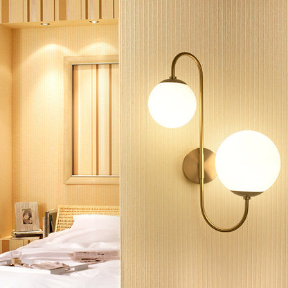 Creative Industrial Magic Bean Glass 2-Light Wall Sconce Lamp