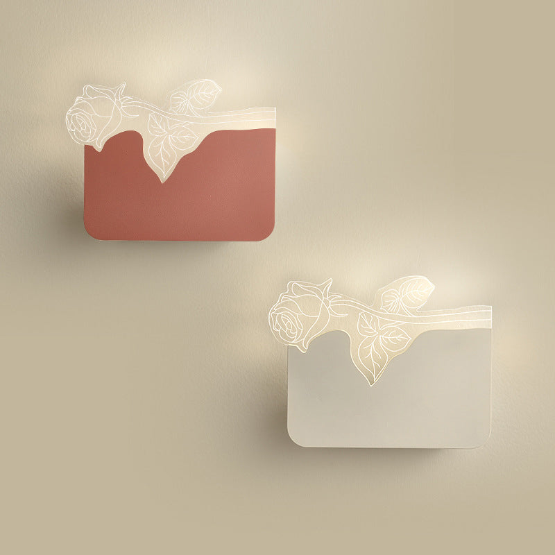 مصباح حائط LED بتصميم زهرة الورد الأكريليكية الحديثة لغرفة المعيشة 