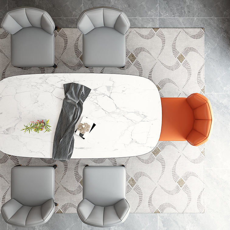 Modern Luxury Artificial Leather Carbon Steel Sponge Square Shell Dining Chair Backrest For Dining Room