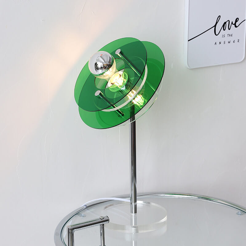 Modern Acrylic Space Saucer Design 1-Light Table Lamp