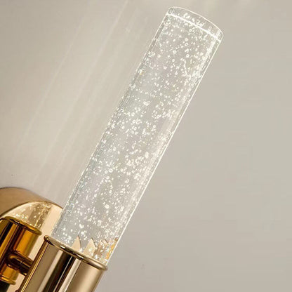Modern Light Luxury Bubble Crystal Column Aluminum LED Wall Sconce Lamp