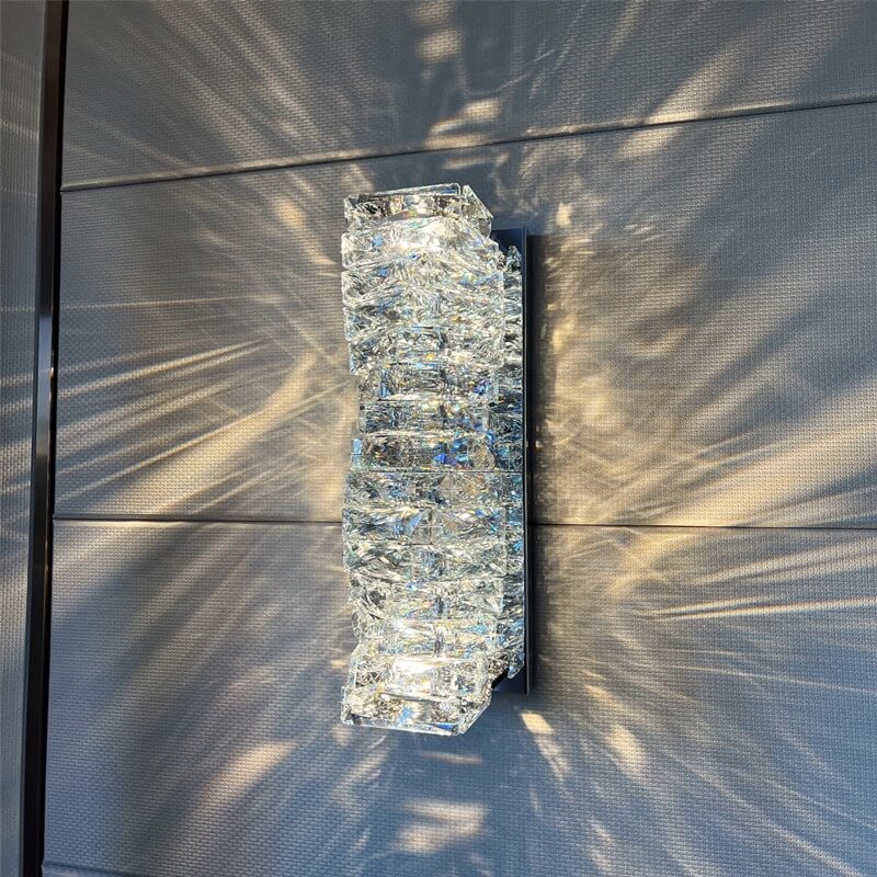 Modern Luxury Crystal Column LED Wall Sconce Lamp