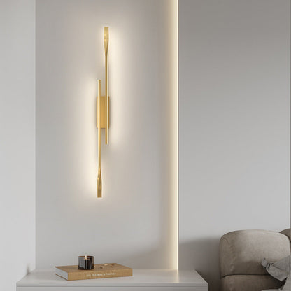 مصباح حائط LED من السيليكون بخط مستقيم من الألومنيوم بتصميم عصري بسيط لغرفة المعيشة 