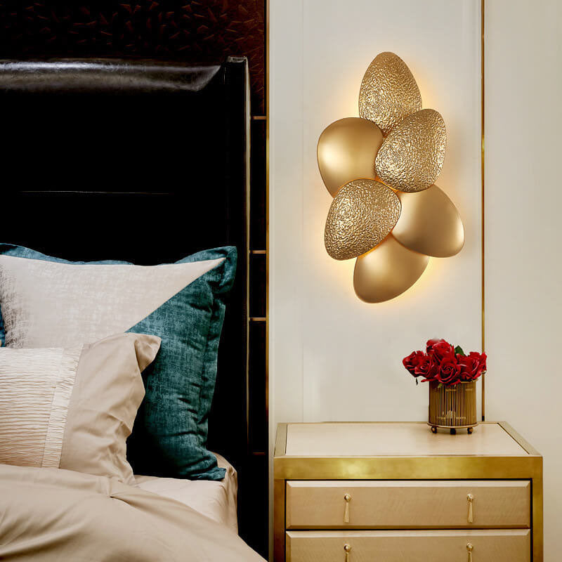 Modern Luxury Gold Stainless Steel Pebble 3/6 Light Wall Sconce Lamp