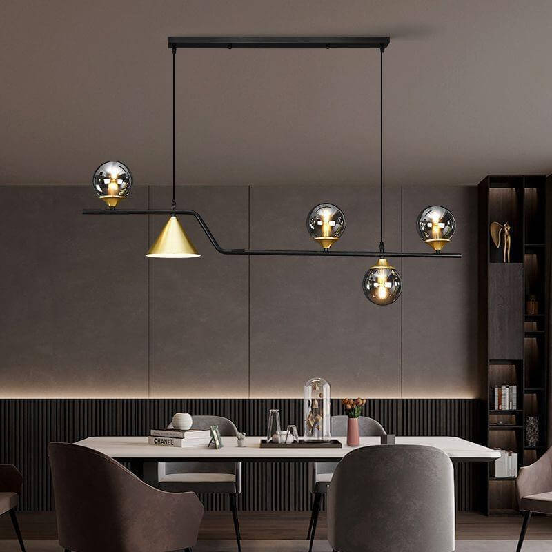 ثريا جزيرة فاخرة بتصميم كرة مستديرة من Nordic Creative Light، مزودة بـ 4/5/6 مصابيح 