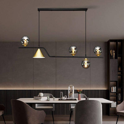 ثريا جزيرة فاخرة بتصميم كرة مستديرة من Nordic Creative Light، مزودة بـ 4/5/6 مصابيح 