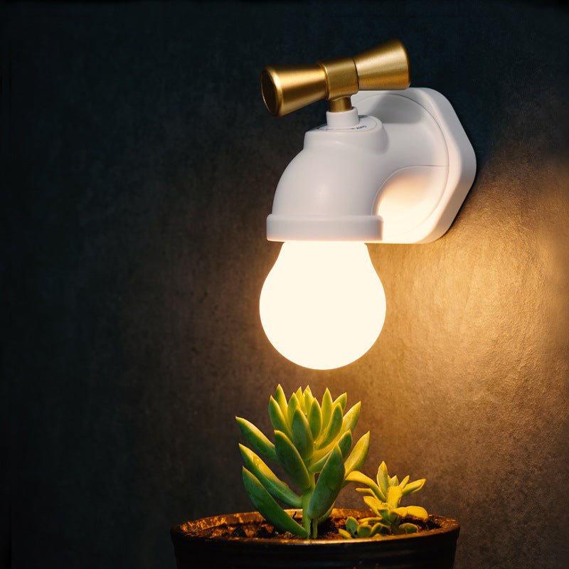 مصباح حائطي حديث إبداعي مزود بمنفذ USB وإضاءة ليلية LED ومزود بمنفذ ABS PC 