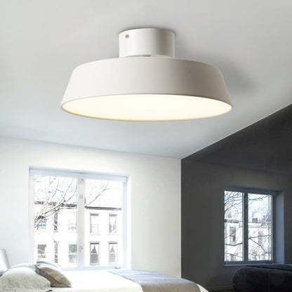 Nordic Minimalist Round Pot Iron LED Flush Mount Ceiling Light