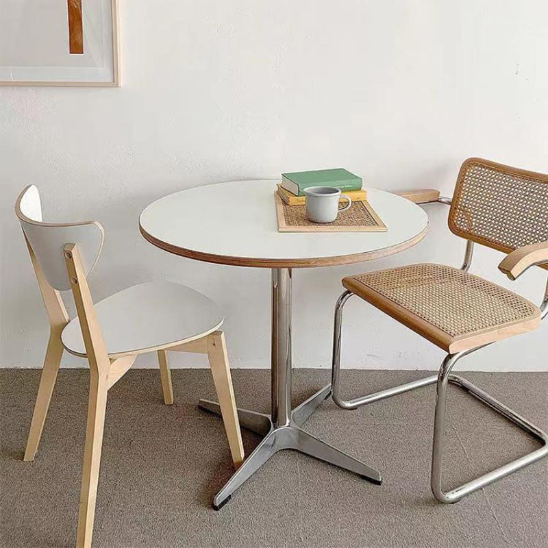 Modern Simplicity Round HDF Carbon Steel Dining Table For 2 Seats ...