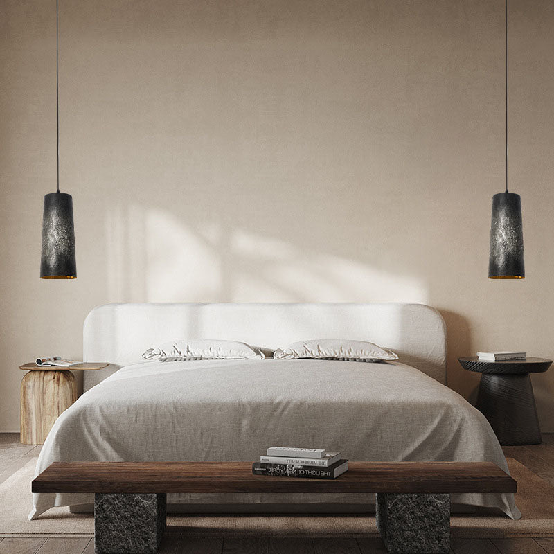 Industrial Japanese Simple Steel Cylinder 1-Light Pendant Light