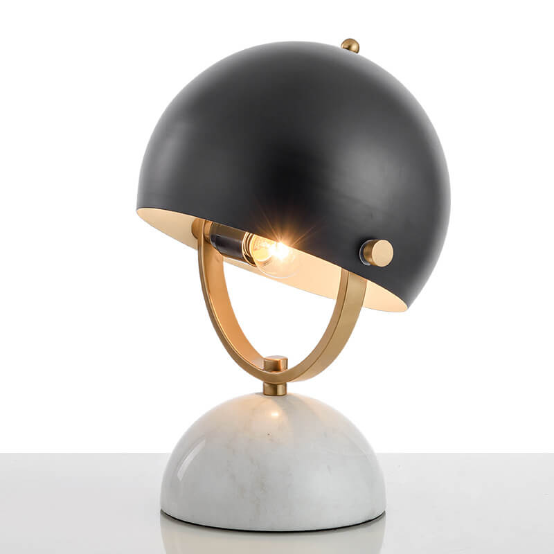 Modern Creative Round Marble Base Rotatable 1-Light Table Lamp
