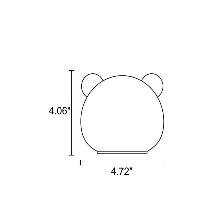 Cartoon Animal Colorful Silicone LED Night Light Table Lamp