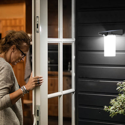 Contemporary Simplicity Solar Waterproof ABS Column LED Outdoor Wall Sconce Lamp For Garden