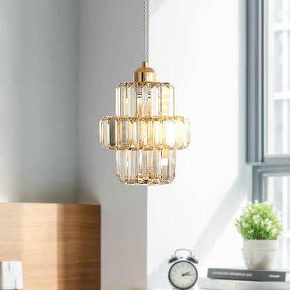 مصباح LED معلق على شكل برج كريستالي إبداعي حديث من الشمال